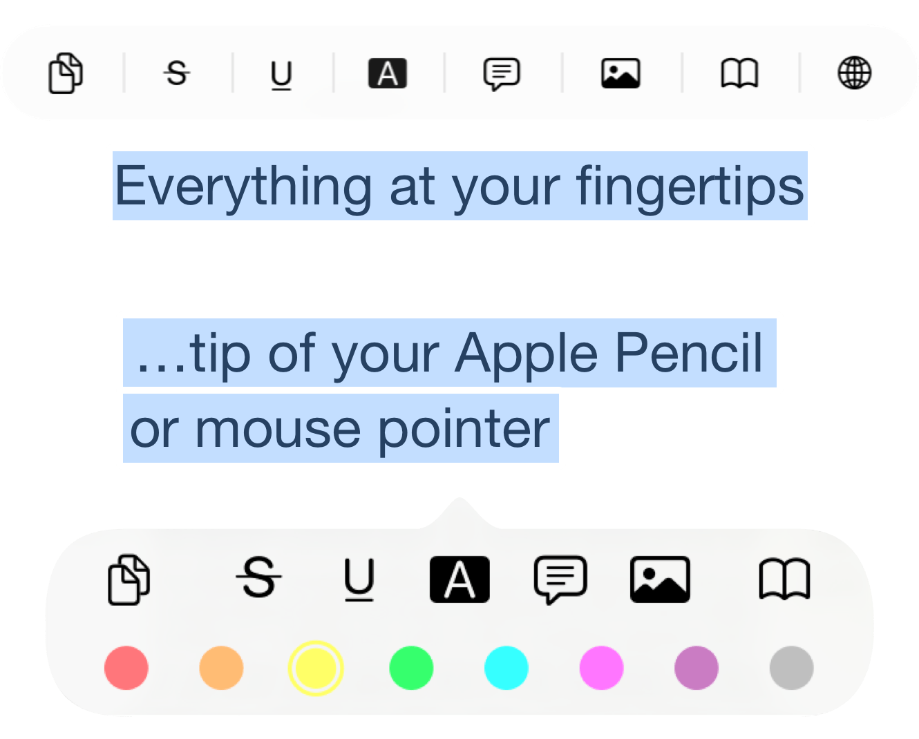 iPhone and iPad annotation popovers